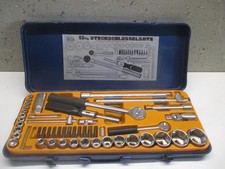 Steckschlüsselsatz 52tlg - Einsätze aus CHROM-VANADIUM-STAHL blaue Kassette