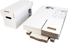 Durable Set of 10 - 7 inch Vinyl Record Storage Boxes - Sturdy Cardboard Cons...