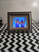 8 Insignia Digital Picture Frame Silver White Tested Works With Power Cable