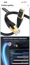 DbillionDa Cat8 Ethernet Cable 6FT High Speed 26AWG 2000Mhz Gold Plated RJ45