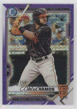 2021 Bowman Chrome Prospects Mega Box Purple Mojo Refractor Heliot Ramos ng3