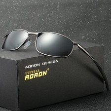 Mens Polarized Photochromic Sunglasses UV400 Retro Eyewear Sport Driving Glasses