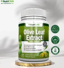 Olive Leaf Extract - 750 Mg - 120 Capsules - Extra Strength - 20% Oleuropein
