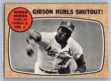 1968 Topps - World Series Bob Gibson #154 - HOF VG-EX
