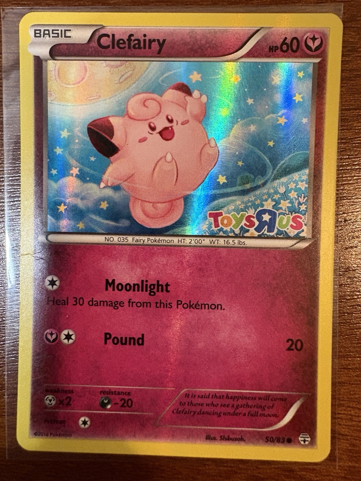 CLEFAIRY Generations XY Series POKEMON Holo Toys R Us Stamp 50/83 MP