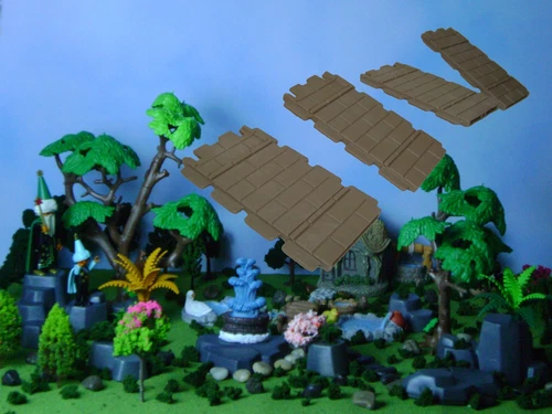 Playmobil 3666 Castle Parts 4 WALLS Kings Medieval Knights Vintage Wall Part