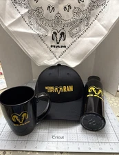 4 PROMO ITEMS   Ram Hat Cap Snap Back - Nothing Stops  Ram, CUP, BANDANA, BOTTLE