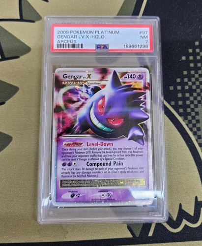 PSA 7 Gengar Lv. X 97/99 Platinum Arceus 2009 Pokemon Card Holo RARE 