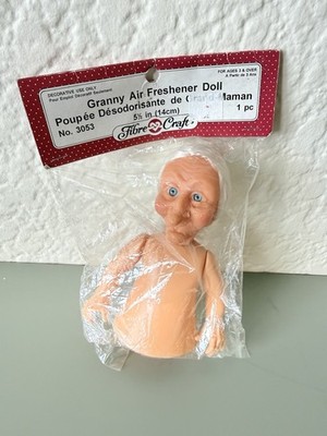 VTG Fibre Craft Granny Decorative Air Freshener Hanging Doll 1992 5½''