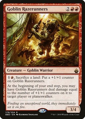 Goblin Razerunners 179 Rare Battlebond Magic: The Gathering Near Mint