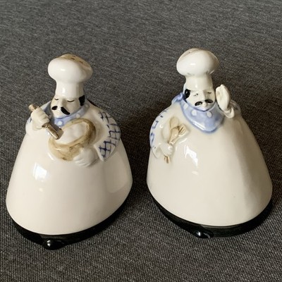 Paar Neuheiten französischer Koch Salz und Pfefferstreuer - von Fitz and Floyd Japan