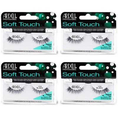 ''Ardell False Eyelashes Soft Touch 150 - Black, Lightweight Tapered Tips for Nat