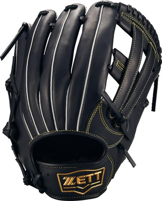 #ad Zett Soft Steer Baseball Glove All Around Left Handed Throw Black 1900 Si $137.86