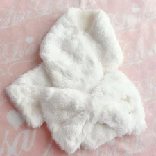 LIZ LISA Faux Fur Ribbon Pull-through Scarf White Jirai-kei Pre-owned Japan