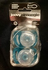 Joovy Airnoogie Orthodontic Pacifiers 6M 2-Pk Silicone Natural Touch Turquoise