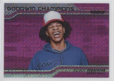 2023 Goodwin Champions Platinum Pink Traxx 266/299 Scoot Henderson Rookie RC tj1