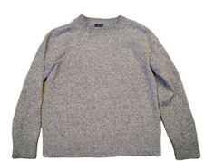 J Crew Lambswool Blend Crewneck Sweater Mens Size Medium Beige Tan Long Sleeve