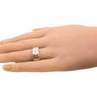 ESTATE 14K YELLOW GOLD NATURAL DIAMOND 8mm WIDE WEDDING BAND RING SIZE 9.75 8064 — photo 5