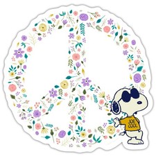 Peanuts Snoopy Peace Zeichen Frieden Aufkleber Sticker, max. 10 x 10 cm