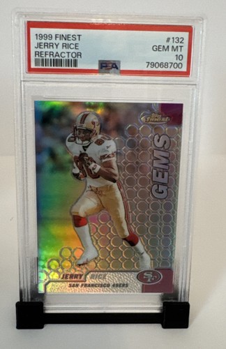 1999 Topps Finest Gems Jerry Rice #132 Refractor PSA 10 Mint 49ers Football