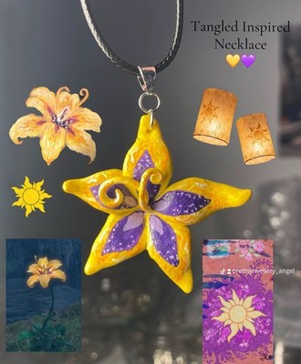 Handmade Rapunzel Inspired Flower Necklace Fantasy Jewellery