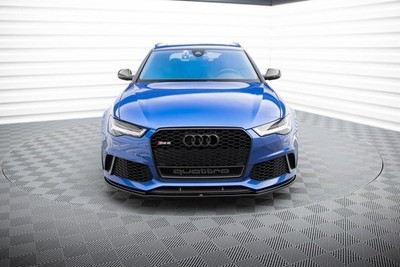 Maxton Design Frontlippe V.1 passend für Audi RS6 C7 / C7 FL schwarz Hochglanz