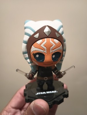 Star Wars Cosbi Bobble Head Series Hot Toys 3 Inch Ashoka Tano With Card