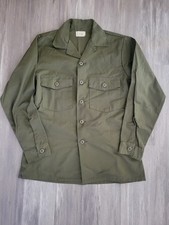 1960s Military RipStop Poplin Pocket Shirt Vietnam Slant OG Jungle Jacket Army