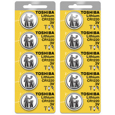 Toshiba CR1220 3V Lithium Coin Battery (10 Batteries)