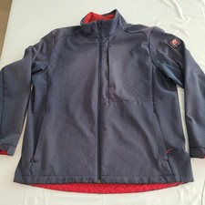 Chick Fil A Jacket Mens Large Blue Oobe Uniform Full Zip Softshell Fleece Lined