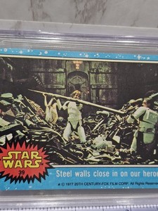 1977 Star Wars Series 1 Ford Graded Card Rare Blue Border Old Movie Classic 39