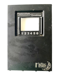 Front black cover for MidNite Solar MNPV6 / MNPV6-250 combiners. Free shippin/g.