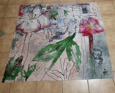 Dog & Boy Shawl Scarf excellent pre-owned condition 
