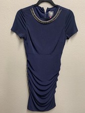 Vince Camuto Sequin Sheath Size 4 Navy Blue