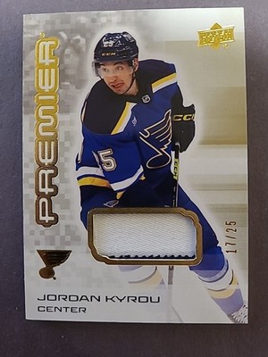 2024-25 Premier Hockey Gold Premium Memorabilia Patch /25 - JORDAN KYROU #62