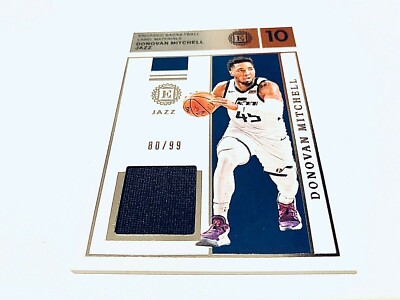 Donovan Mitchell 2020 Panini Encased Silver Label Materials GameWorn Jersey#/99 