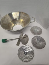 Vintage Manual Food Mill Puree 12" Diameter Moulin N 3 Made in France Industrial