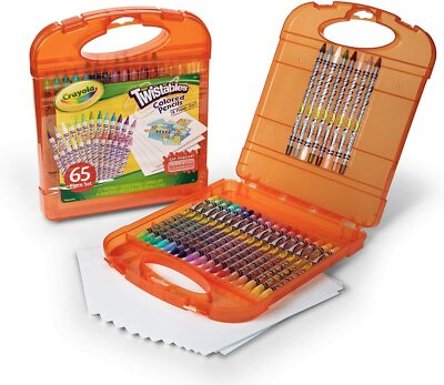 Crayola Twistables Colored Pencils & Paper Kit 25 Pencils Storage Case 40 Sheets