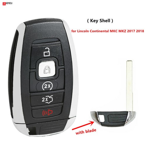 5-Button Smart Remote Key Shell Case – Fits Lincoln Continental, MKC, MKZ, Navigator 2017-2020 – Unbranded