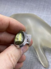 Anillo De Labradorita, Plata De Ley 925, Estilo Bohemio - España