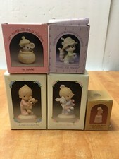 5x Precious Moments 1980s Jesus Loves Me Love is Best Gift 1980s