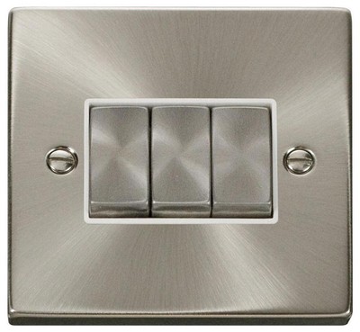 Gunsan Visage Interruttore Luce ON/OFF Da Incasso – Argento Scuro 250V 10A Con Morsetti Senza Viti