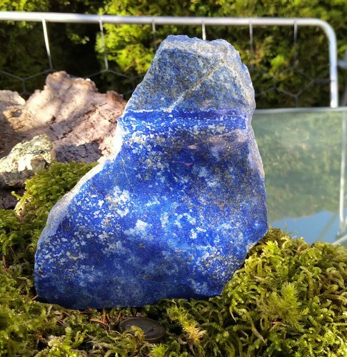wunderschöne Lapislazuli Skulptur blau edle Deko Heim Garten 968g - Picture 2 of 11