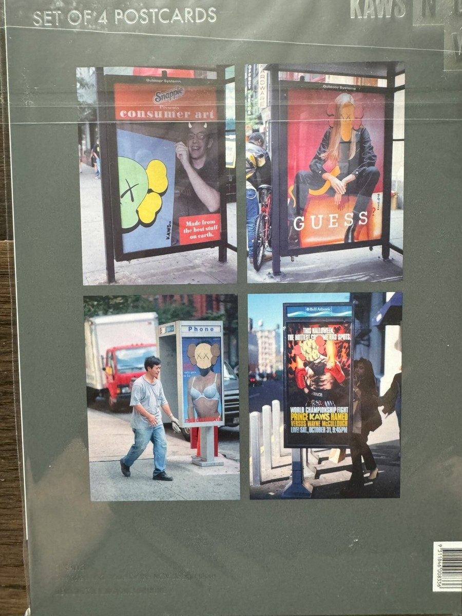 Full Set of 20 KAWS NGV Postcards Kate Moss Lenticular Companions