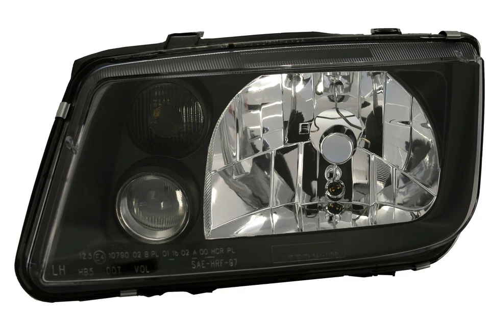 Scheinwerfer Set für VW Bora 1998-2005 in Klarglas Schwarz mit Nebelscheinwerfer - Bild 3 von 3