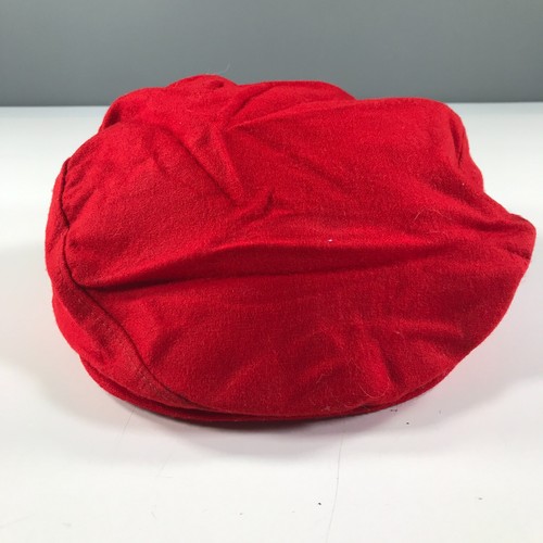 Vintage Pendleton Newsboy Cabbie Hat Bright Red Virgin Wool Made In USA - Picture 2 of 8