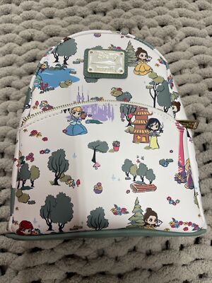 Loungefly Disney Chibi Princess Landscape Mini Backpack and  display picture 2