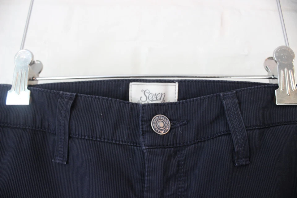 Pantalones de pana 7 for all Mankind para mujer talla 25 AZUL MARINO Bootcut EE. UU. ¡Como nuevos! Foto 3 de 4