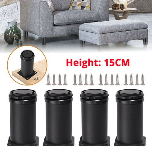 8Pc 10/15cm Metal Furniture Legs Adjustable Cabinet Sofa Kitchen Bed Couch Feet~ - Picture 24 of 26