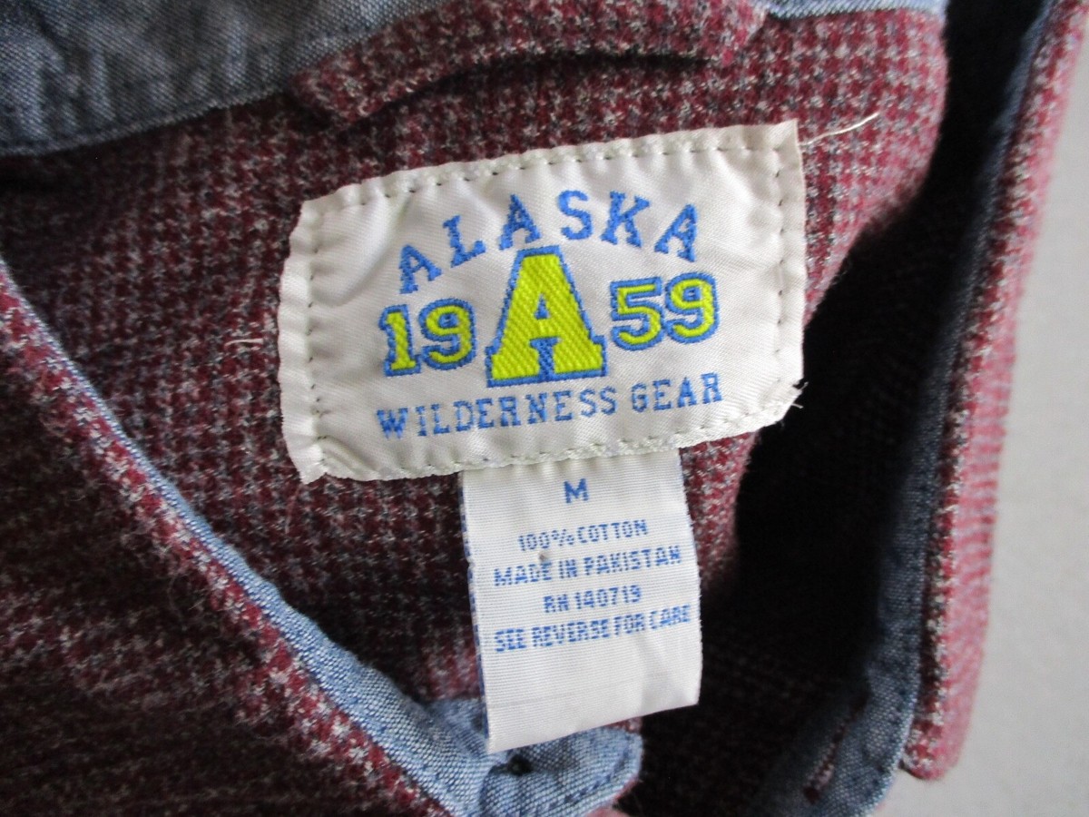 エル様 Alaska Wilderness Jacket Mens Medium Maroon Cotton Long Sleeve